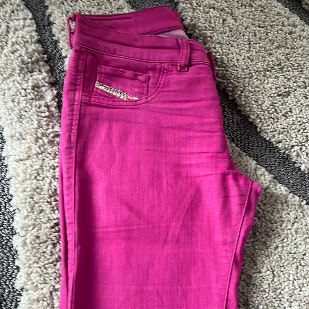 Diesel Skinny Jeans Livier Pink size 27 women's 3/4 length
